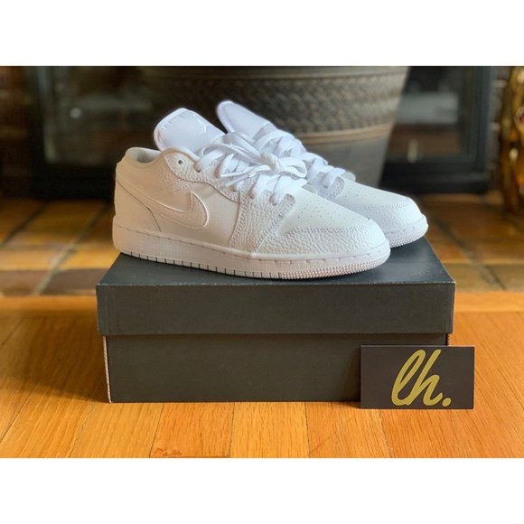 Size 4.5y Air Jordan 1 Low "Triple White" - Picture 4 of 5